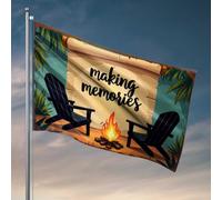 Cave Man Bar Making Memories Around The Campfire : A Tropical Getaway Flag Room Accessories For Teen Boys Outdoor Hanging Dec(152 x 244 cm)