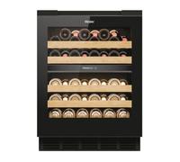 Haier Cave à vin encastrable HUC44GDEH1 44 bouteilles, 2 zones, porte en verre UV, Wi‑Fi