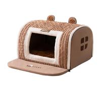 Cave pour animaux de compagnie, cage de couchage lavable pour | nichoir confortable pour petits et moyens chiots chiens repos intérieur hiver nouveaux propriétaires d'animaux