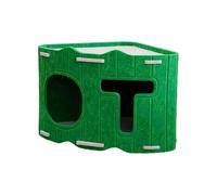 Cave pour chat en feutre - Lit semi-fermé pour animaux domestiques, 45 x 40 x 40 cm | Cage pour animaux de compagnie à double entrée pour hiver, intérieur, extérieur, camping, voyage, maison, dortoir