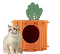 Cave pour chats - Maison souple amovible semi-fermée, lits en forme de | carotte - Pour la maison, l'intérieur, , se reposer les animaux de petite et moyenne taille et les chiens