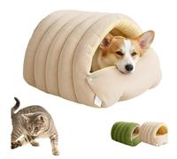 Cave-Style Cat Cave Dog House - Niche pour chat - Niche pour animaux de compagnie - Niche confortable en peluche - Sac de couchage fermé pour animaux de compagnie - Maison pour chat et chat - Panier
