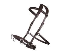 Caveçon pour cheval en cuir QHP Marron Extra Full