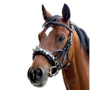 Caveçon pour cheval en cuir Waldhausen Noir Full