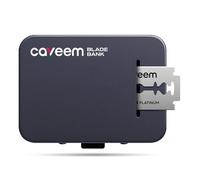 Caveem Banc de lames de rasoir de voyage, récipient jetable pour lames à double tranchant, étui de rangement sûr avec taille compacte pour un transport facile (noir)