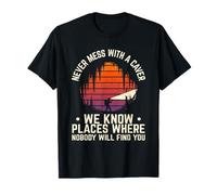 Caver Knows Hidden Caves Spellunking Rétro T-Shirt