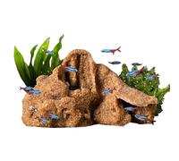Caverne À Reptiles, Décor Aquarium Abri en Pierre Tortue pour Lézards, Décor Accessoire Paysage Aquarium Zone de Bain pour Gecko Poisson Crevette