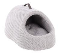 Caverne De Flamant Rose Jacquard Grise Pour Chiens 35x52x30cm - Lit Stylé