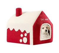 Caverne de lit pour chiens de luxe - Maison de lit pour chat de chambre, lits pour chiens en forme de neige maison | nids d'hiver chauds, lits pour animaux de compagnie doux pour chats