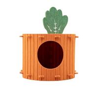 Caverne Lit pour Chat,Cabane Semi-Fermée Détachable Adorable | Petite Cave en Forme De Carotte pour Chaton | pour Maison et Intérieur Animaux de Compagnie Taille Petite Moyenne Grande Chats