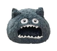 Caverne pour Chat - Design Maison avec Gueule Ouverte-Coussin Lavable pour Niche À Chat | pour Chiot Petit Animal Intérieur Extérieur Maison Hiver Sommeil