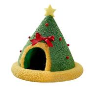 Caverne pour Chat - Maison pour Animaux Domestiques De Noël Chaude en Peluche | Nid De Repos Imperméable pour Animaux,pour Chiens Chats Lapins Petites Bêtes Chambre Salon Balcon