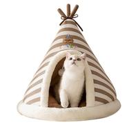 Caverne pour Chat,Tipi Confortable Maison avec Tunnel - Niche Intérieure pour Chat - pour Hiver Intérieur Extérieur Voyage Chambre Balcon