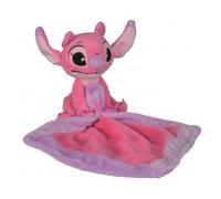 cavernedesjouets Angel Grand Doudou Plat Rose 20 x 20 cm - Peluche Enfant et Bebe +1 Carte Tigre - Collection Naissance Stitch