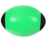 cavernedesjouets Ballon de Rugby en Mousse Vert/Noir 24 cm - Jeux et Sports Enfant, Adulte - Initiation, Debutant - Set Balle Souple avec Carte