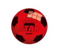 cavernedesjouets Ballon Plastique Foot World Star Classic d22 cm Rouge - Ballon PVC Enfant - Set Jeu de Plein air, Sports et Carte Tigre - Livre gonfle