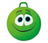 cavernedesjouets Ballon Sauteur géante Smiley Skippy Ball 65 cm Vert Visage - Jeu pour Sauter Balle Gonflable avec poignée - Gym Sport - Enfant 80 kg Max et Carte