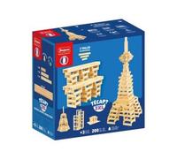 cavernedesjouets Baril 200 planchettes Bois Massif tecap 3XL 3 Tailles - livret idees Inclus - Jeu Construction Enfant - Set Jouet Francais + Carte