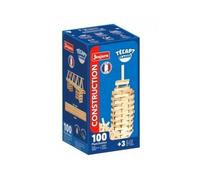 cavernedesjouets Baril planchettes Classic Bois, 100 Pieces + livret idees - tecap - Jeu Construction Enfant - Made in France - Set Jouet avec Carte