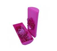 cavernedesjouets Baton Boite magnétique Loto + 100 pions aimantes - Couleur Rose - kit Accessoire Jeu et Rangement - Set soirée Loto Bingo + 1 Carte