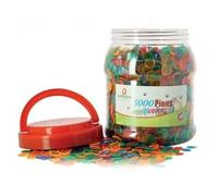 Boite 5000 Pions De Loto 15 Mm, Multicolores - Plastique, Transparent - Jetons Marquage Carton - Set Accessoire Jeu Bingo Et Carte