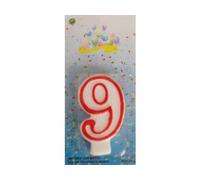 cavernedesjouets Bougie Chiffre n° 9 - Accessoire gâteau Anniversaire - Enfant - Adulte - garçon - Fille
