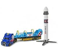 cavernedesjouets Camion Transporteur Fusee Mission Spatiale avec Rampe de Lancement - vehicule 41 cm Son et Lumiere - Set Jouet Espace + Carte Tigre
