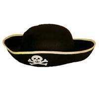 cavernedesjouets Chapeau de pirate enfant - corsaire - capitaine - mousse - set accessoire déguisement et costume + 1 carte tigre