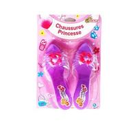 cavernedesjouets Chaussures de Princesse Enfant 3-6 Ans, Plastique, Violet - Souliers, Mules - Accessoire pour Robe Deguisement - Set Jouet Fille + Carte