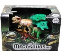 cavernedesjouets Coffret 3 Dinosaures : tyrannosaures, ptéranodon, vélociraptor - Set Animaux préhistorique Carnivores et herbivores + 1 Carte Tigre