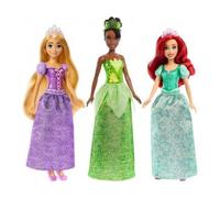 cavernedesjouets Coffret 3 poupées Ariel Tiana Raiponce + 2 Accessoires - Poupee Mannequin 30 cm - Set poupée Princesse + Carte Tigre - Jouet Fille