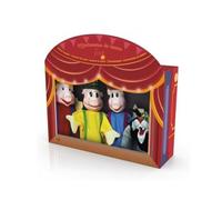 cavernedesjouets Coffret 4 marionnettes a Main, 3 Petits cochons + Loup - pour Theatre Enfant, Contes - Jeu Imagination, Role - Set Animaux et 1 Carte
