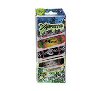 cavernedesjouets Coffret 4 Mini Skate a Doigt 95mm - x-Treme - Deck Skates Finger