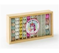 cavernedesjouets Coffret 60 Billes Licornes, Verre Colore - calots, pepites, Plates et Rondes - Multicolore, Rare - Jouet Enfant, Fille - Set Jeu recre et 1 Carte