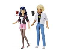 cavernedesjouets Coffret Adrien et Marinette + plagg et tikk - Set 2 poupées Mannequin articulée 26 cm et Carte Tigre