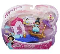 cavernedesjouets Coffret Aladdin : Jasmine et Son Tapis Magique au Palais + Accessoires - Mini-poupée - Set Jouet Fille princessesse + 1 Carte