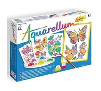 cavernedesjouets Coffret aquarellum junior: papillons et fleurs - set loisir créatif enfant + 1 carte tigre