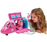cavernedesjouets Coffret Avion de Reve Rose + Accessoires - véhicule pour poupée Mannequin - Voyage, Vacances - Set Jouet Fille + Carte Tigre