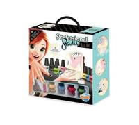 cavernedesjouets Coffret Beaute Professional Studio Nail Art 8 Vernis a Ongles Enfant - Atelier Machine a manucure - Jeu d'imitation cosmetique Fille + Carte Tigre