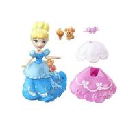 cavernedesjouets Coffret Cendrillon - Mini Princesse poupée + 2 Tenues + Accessoires - Set Jouet Filles avec Carte Offerte - Personnage - Figurine Enfant