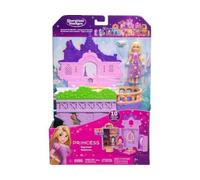 cavernedesjouets Coffret Chateau : Tour de Raiponce Transformable 28 cm + 1 Figurine + Accessoires - Set poupée Princesse + 1 Carte Offerte