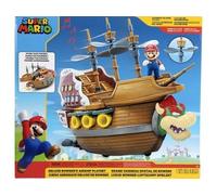 cavernedesjouets Coffret Deluxe Grand Bateau : Vaisseau Spatial de Bowser avec Sons + Figurine Mario - Set pour Super Mario avec Carte Offerte