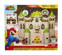 cavernedesjouets Coffret Deluxe Grand Chateau de Bowser 2 Niveaux avec Sons + Figurine Bowser - Set pour Super Mario 19 pièces et 1 Carte Offerte