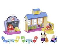 cavernedesjouets Coffret Ecole pour Peppa Le Cochon - Salle de vec Sons 3 Figurines et Accessoires - Aventure Scolaire - Set Jouet Enfant et Carte Animal