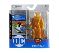 cavernedesjouets Coffret Figurine pour Superman Gold 10 cm + 3 Accessoires mystère - Personnage DC - Set Super héros et Carte Tigre nouveauté - Jouet garçon