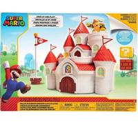 cavernedesjouets Coffret Grand Chateau Princesse Peach + Figurine Bowser - Royaume Champignon - Set pour Super Mario 16 pièces + 1 Carte Offerte