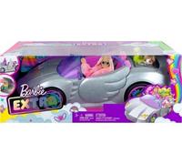 cavernedesjouets Coffret Grande Voiture décapotable Grise avec Paillettes + 3 Accessoires - véhicule poupée Mannequin - Jouet Fille + Carte Tigre