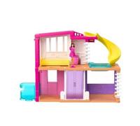 cavernedesjouets Coffret la Maison de poupée avec Piscine + 1 Figurine + Accessoire - Set Mini avec Carte Tigre