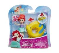 cavernedesjouets Coffret la Petite sirène + bouée + Poisson polochon + Crabe Sebastien - Set Mini poupée Princesse et Carte Animal