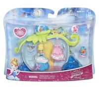 cavernedesjouets Coffret Le carrosse de Cendrillon + poupée + Accessoires - Set Princesse Mini-Poupee + Carte Animal